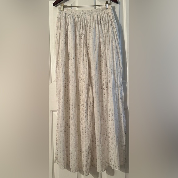 FREE PEOPLE S Intimately Cotton Wide Leg PJ Pant BAGGY Feather Weight POCKETS - Picture 16 of 16